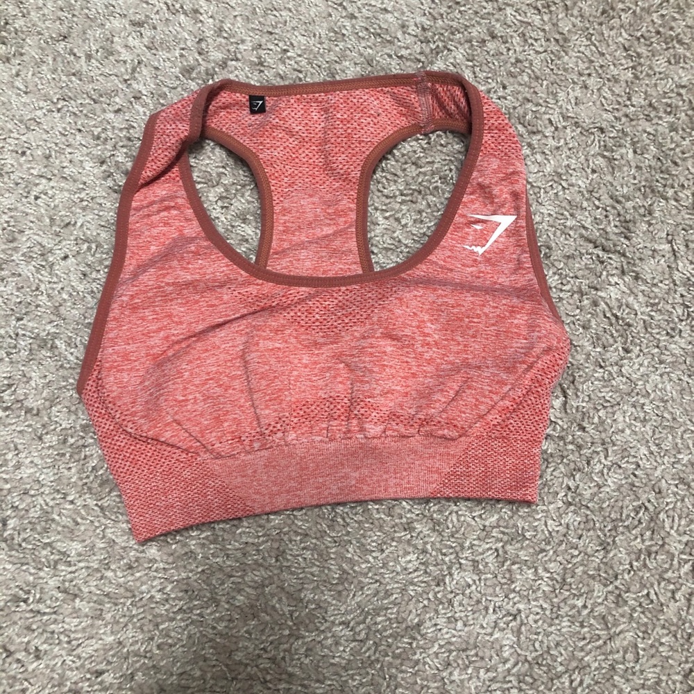Red Marl Gymshark size small vital bra